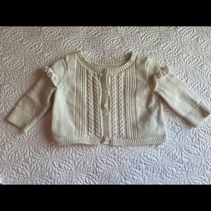 0-3m Gap Cardigan-(Cream)